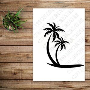*2 for $20* Palm Tree vinyl decal Sticker Handcrafted